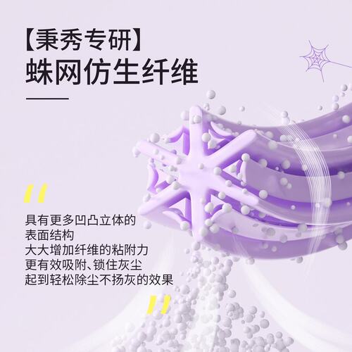 秉秀净魔法静电除尘掸子高档可伸缩吸附鸡毛掸子汽车家用清洁工具