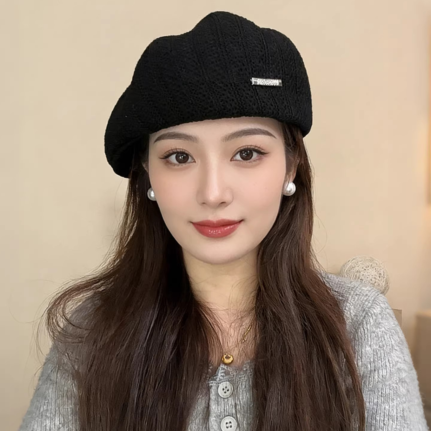 2026新款复古定型透气贝雷帽女
