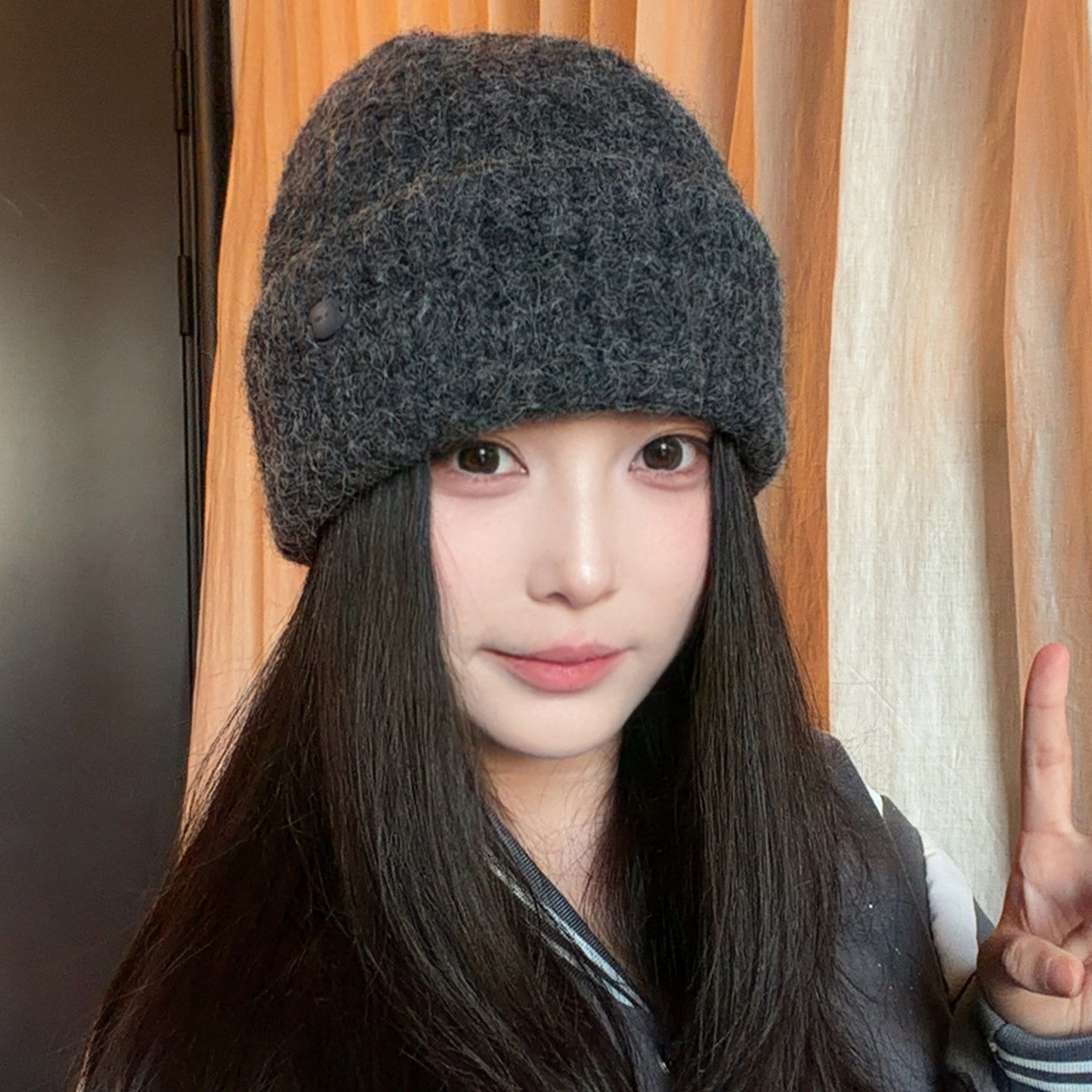 韩版复古羊毛针织帽女秋冬百搭保暖毛线帽显脸小冷帽休闲包头帽子