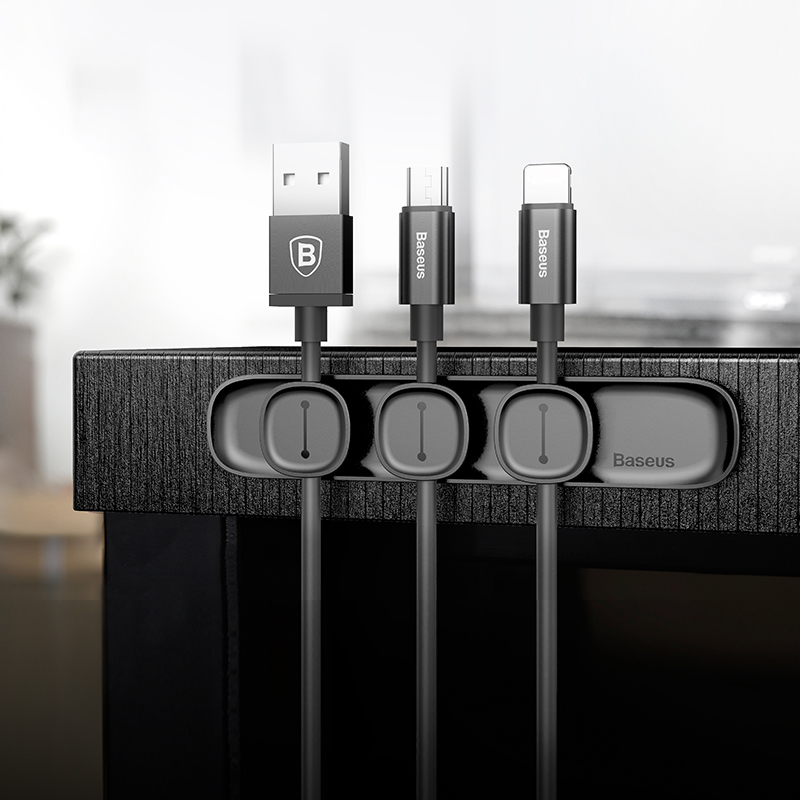 速发Baseus Maget protecr Cable ip Deskp Tidy Cable Orga