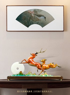 速发福禄平安摆件新中式入户玄关客厅装饰工艺品搬家礼物乔迁新居