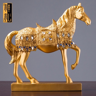 速发马摆件式家居家装饰品客厅酒柜客厅红酒架创意电视柜玄关书房