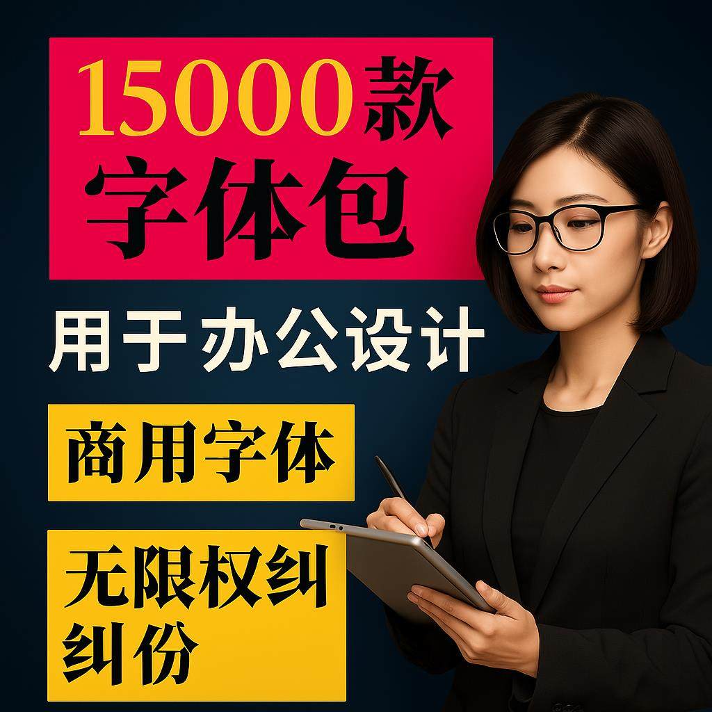 ps字体包可商用ai设计无版权ppt cdr ps ai字体包库PDFword字体