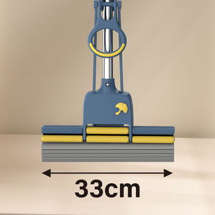 吸水海绵拖把家用胶棉懒人免手拖地拖布滚轮挤水胶棉大号