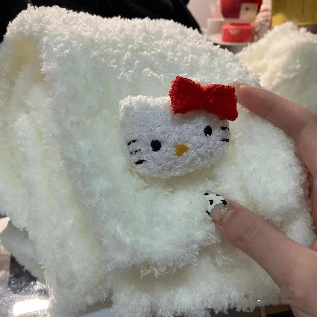 围巾手工diy编织材料包珊瑚绒猫围巾毛线自织送男女朋友见详情