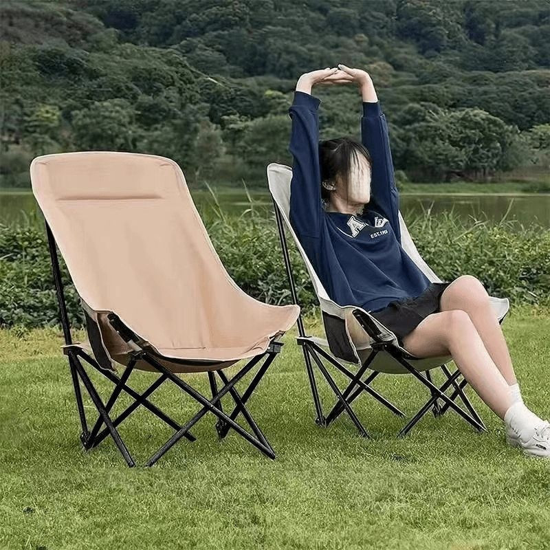 月亮折叠户外折叠椅露营椅子便携凳子便携式钓鱼野餐写生靠背
