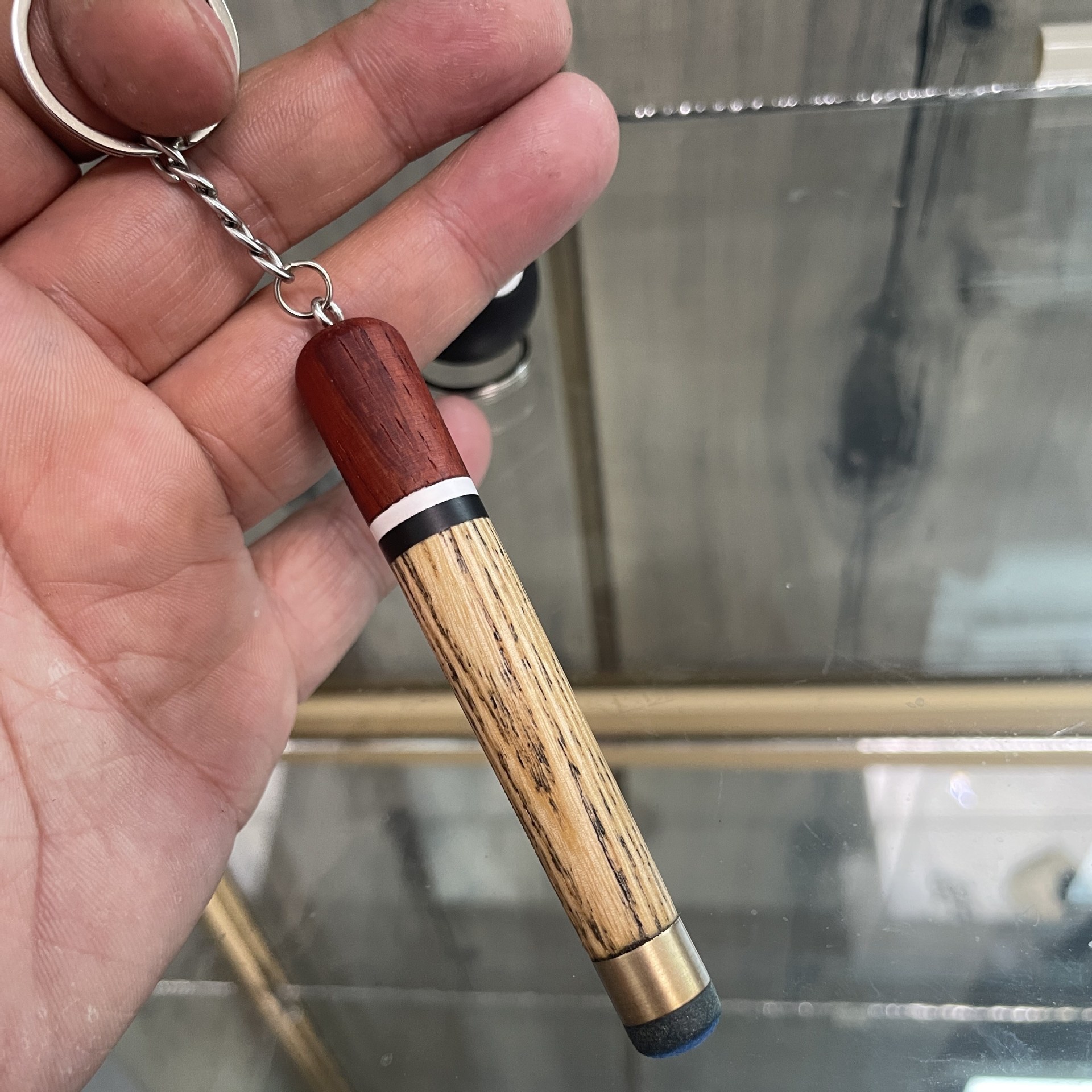 纯手工制作台球杆 mini台球杆 巧克笔 巧粉夹 台球用品球杆钥匙链