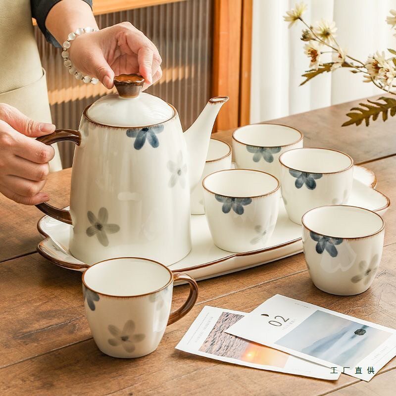 日式高颜值水杯陶瓷家用套装高级水壶茶杯马克杯办公杯客厅泡茶杯