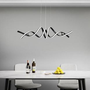 古镇餐厅吊灯1米线条护眼智能语音高亮度吧台吊灯