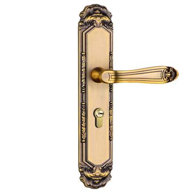 基亚办公室对开门锁锌合金室内双开实木机械执手门锁欧式门锁具