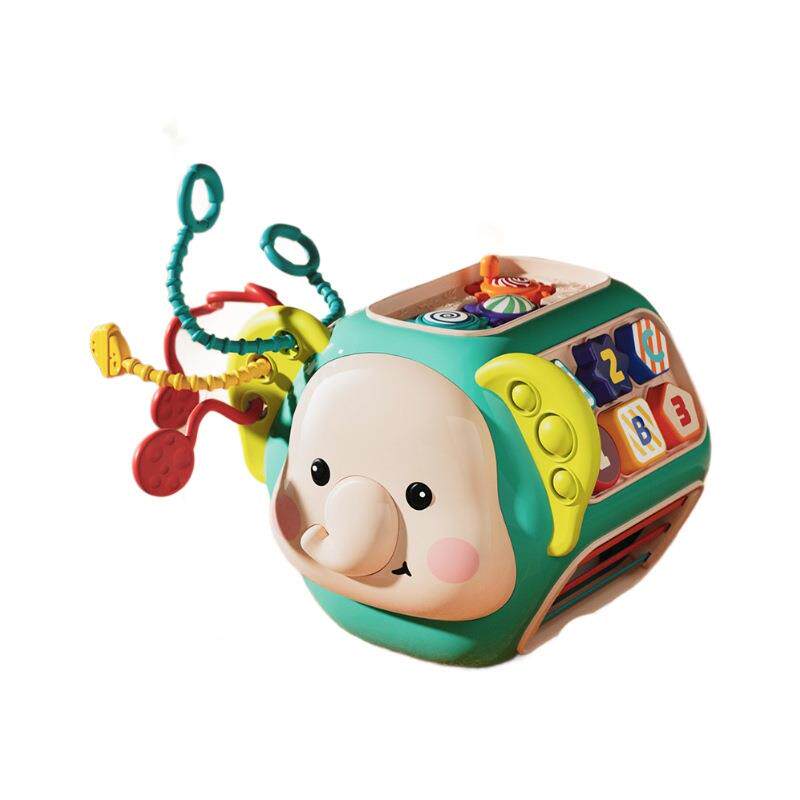 婴儿多功能八面鼓0-3岁早教故事机声光音乐六面体手拍鼓儿童玩具