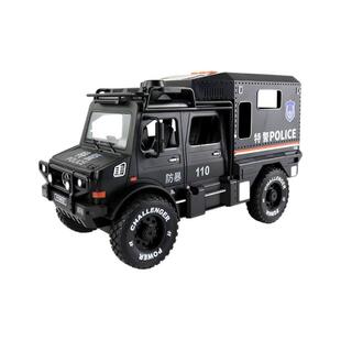 WUN莫克EN大号越野车儿童旅行车玩具模型仿真特警车男孩玩具车