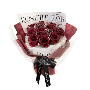 仿真花玫瑰花情人节花束香皂花花束成品包装肥皂花送女生生日礼物