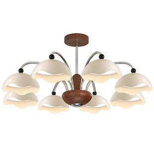 奶油中古风蛋壳客厅吊灯美式复古高级感2025新款法式主卧室灯具