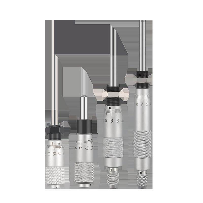 电商微分头千分尺测微头平圆头带螺母螺旋测微仪