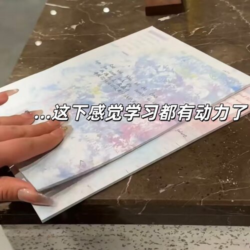 彩色迷雾拍纸本高颜值a7可撕便签本少女学生简约记笔记创意记事本