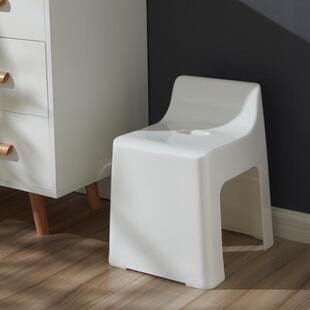 日式洗澡凳时尚创意换鞋浴室塑料带矮凳椅加厚型凳子靠背新疆包邮