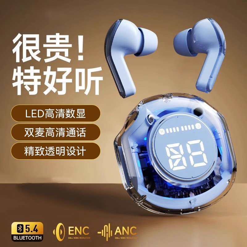 新款高音质数显蓝牙耳机智能降噪