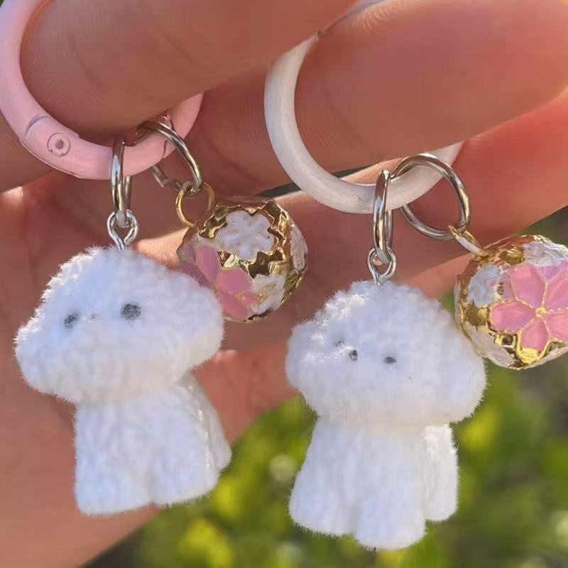 2025新款立体植绒狗狗挂饰DIY小玩偶手机钥匙扣书包宠物装饰挂件