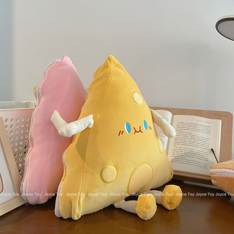 卡通芝士车用折叠抱枕被子两用冬季加厚空调被办公室W午睡毯子四