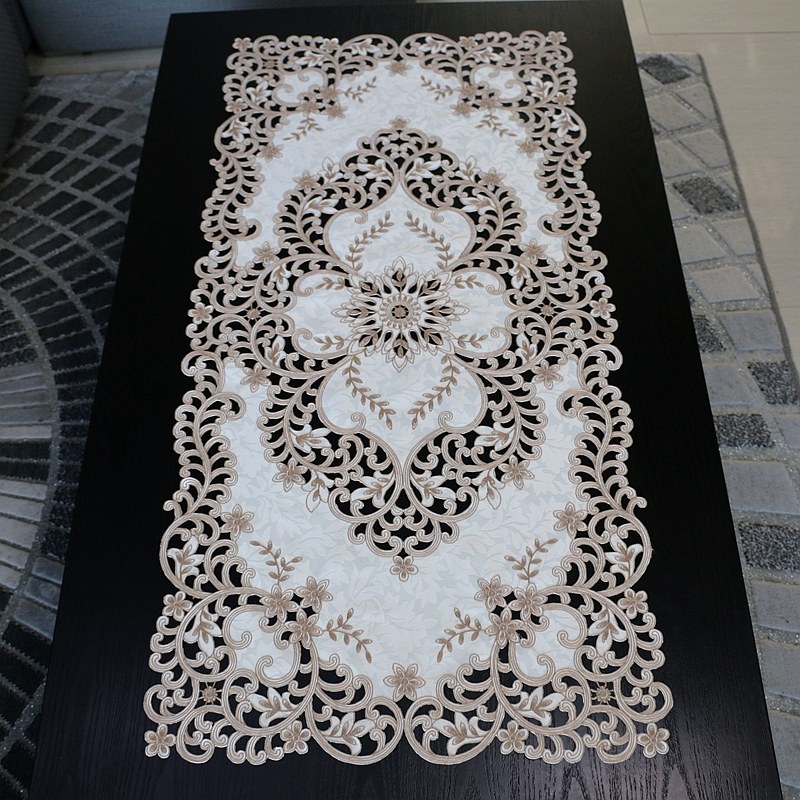 桌旗欧式刺绣花镂空布艺r客厅茶几巾美式桌垫电视柜盖巾台布餐桌,居家布艺,桌布,淘宝优惠券,粉丝福利购,淘宝优惠卷