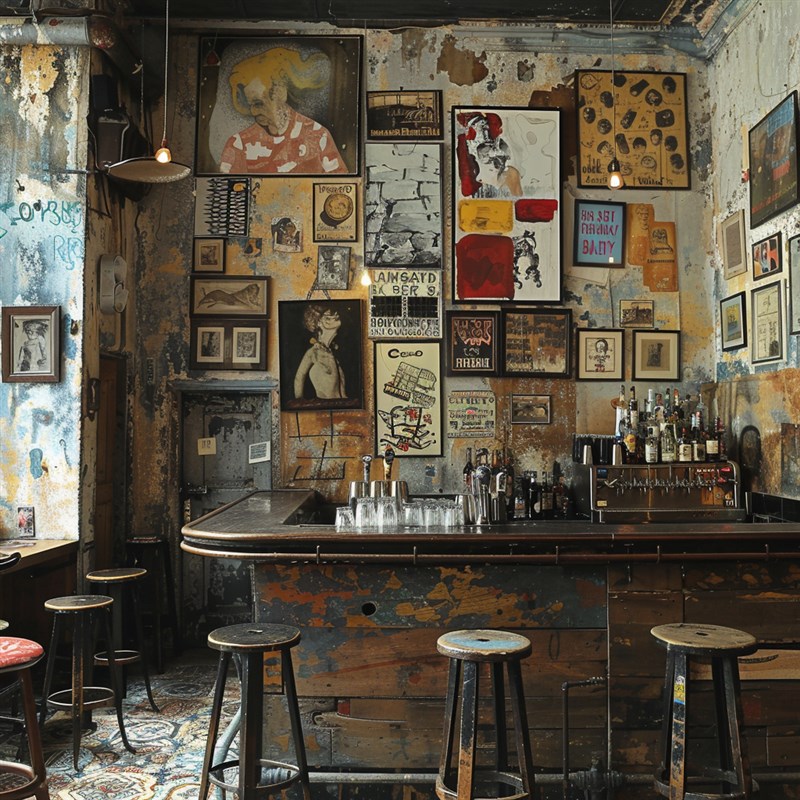 餐厅装饰画复古挂画画怀旧饭店墙面装饰壁O画酒吧酒吧复古装饰画