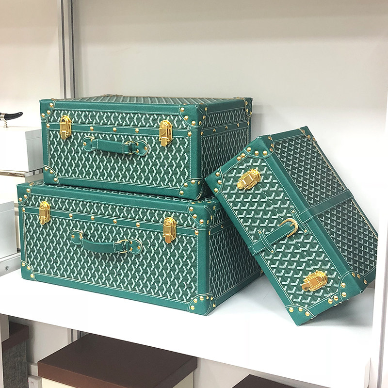 衣帽间收b纳盒手提收纳箱皮质复古储物整理箱样板房置物盒装饰摆,收纳整理,收纳箱,淘宝优惠券,粉丝福利购,淘宝优惠卷