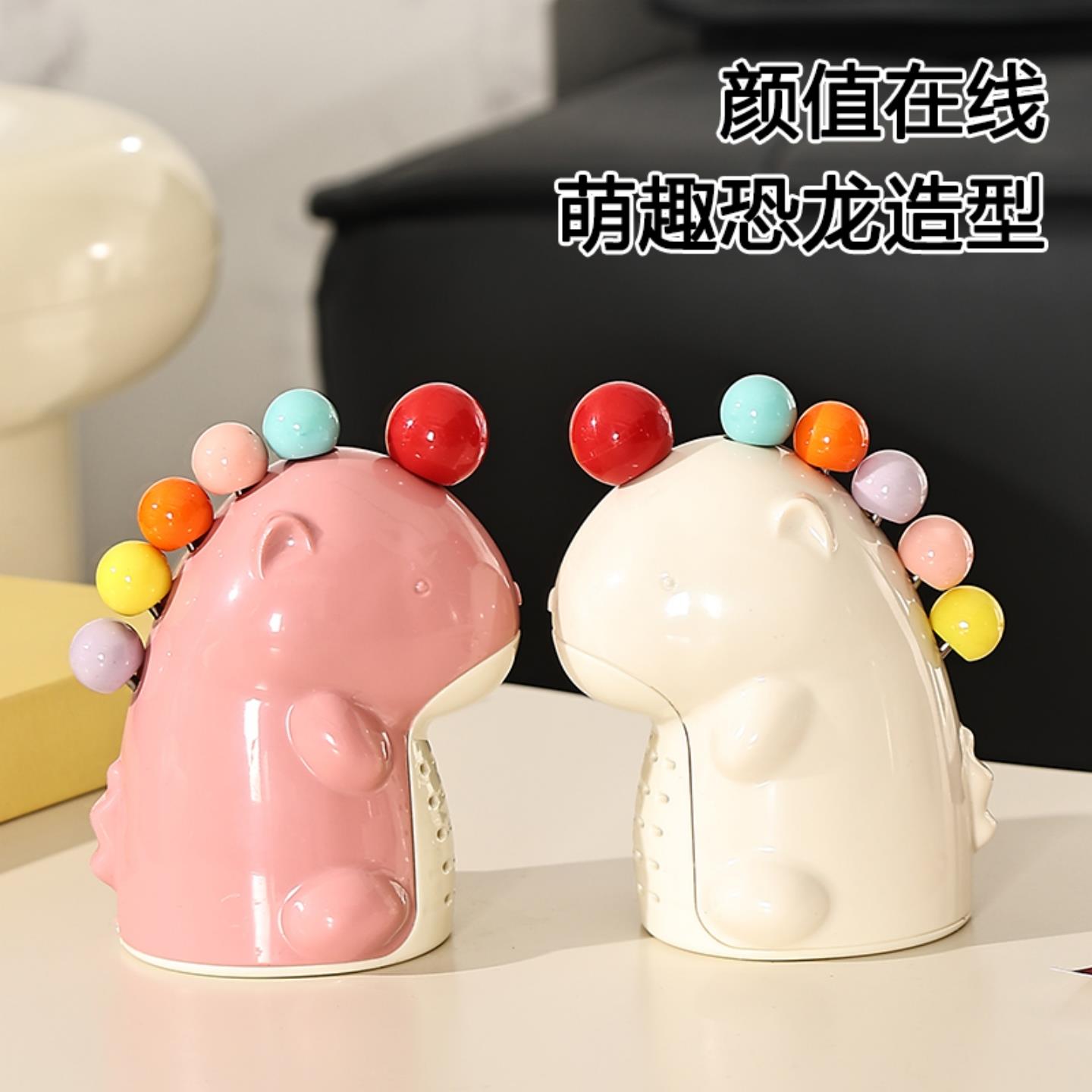 恐龙水果叉套装家用不锈钢甜品可爱小叉子收纳罐果插儿童安全果签
