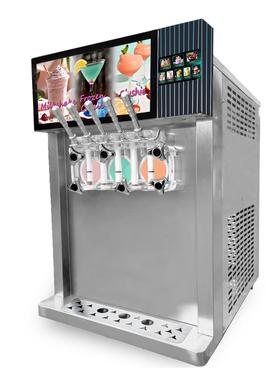 2025新款多种口味雪融机全自动冰淇淋机台式软冰淇淋机Slush