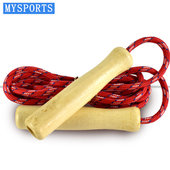 木柄跳绳专业成人短跳学生健身计数跳长绳单人棉布胶绳专业棉麻绳