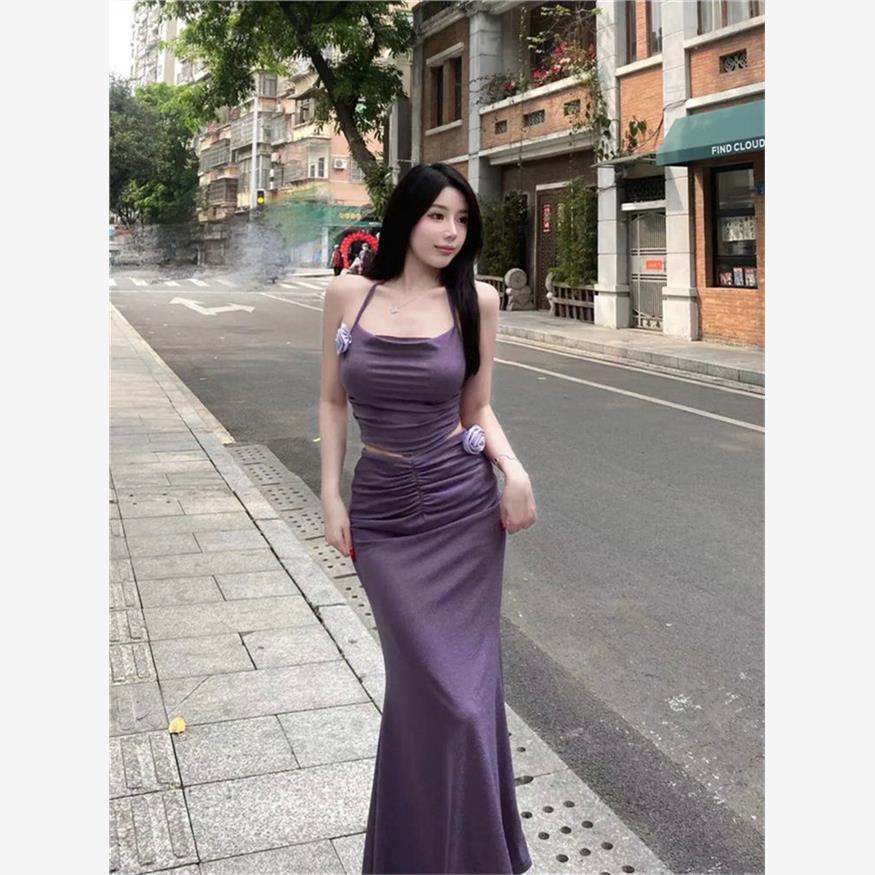 紫色韵味时尚大码套装女