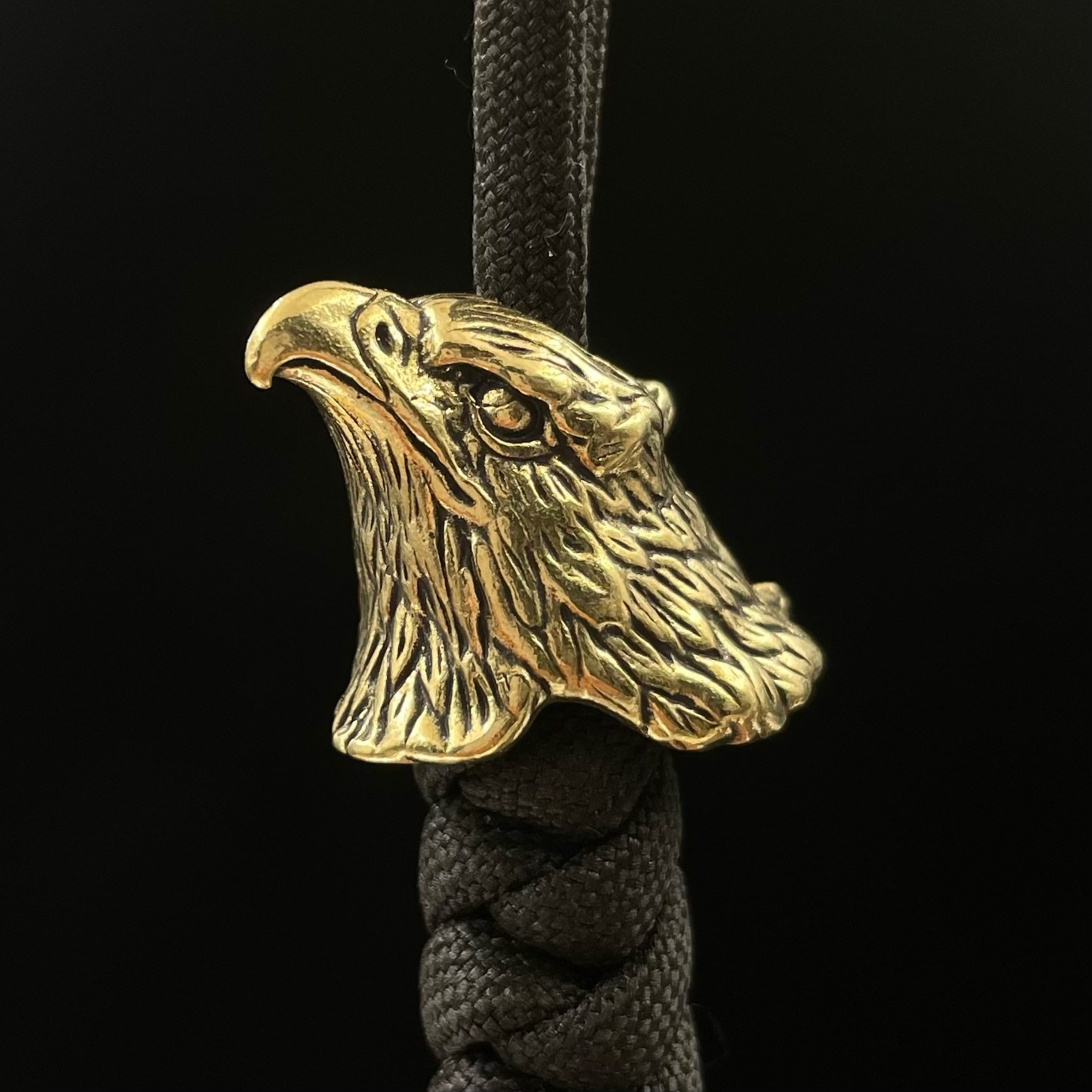 黄铜edc刀坠随身携带飞鹰头吊坠挂件伞绳坠自由之鹰收藏饰品配件