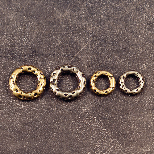 EDC伞绳吊坠大孔隔珠刀坠纯黄铜