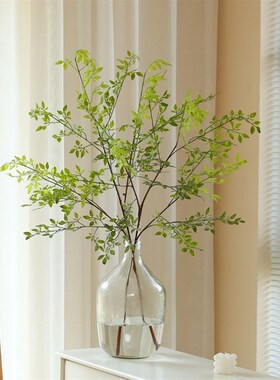 速发南植竹花假花摆设仿生绿植客厅高枝假天物装内室饰摆件