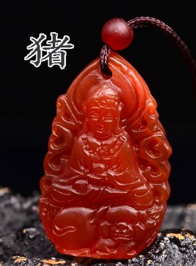 速发红玉髓十二生肖守护神八大生肖守护神挂件吊坠男款