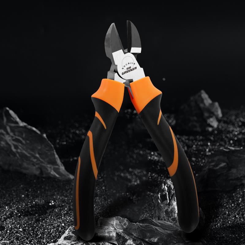 绿林斜口钳电工专用偏口钳子斜嘴口水钳工业级剪钳水口钳可剪钢丝