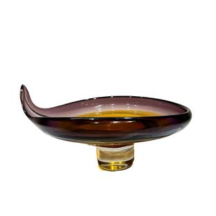 现轻奢风紫罗几兰璃高脚琉果671盘客厅餐桌茶样代板间高级感装饰