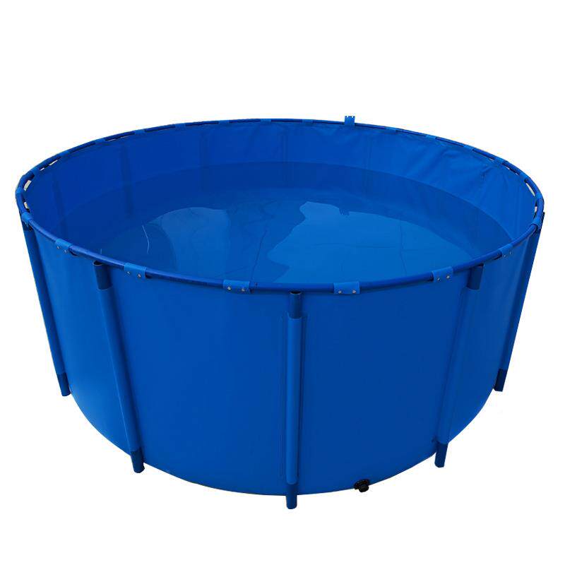 移支厂架水绿池PVCLQL-8172管圆形帆布鱼池可动折叠大容积储水池