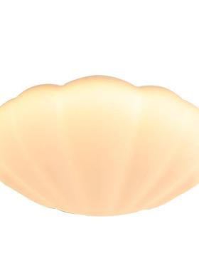 222年款极简灯现代简约卡通贝壳儿吸顶灯奶油风0童房间卧室NMK新