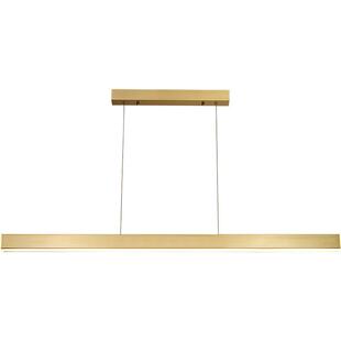 LED长条灯吊北欧全铜创意饭厅室餐厅吧台灯现前代简约办公台吊灯