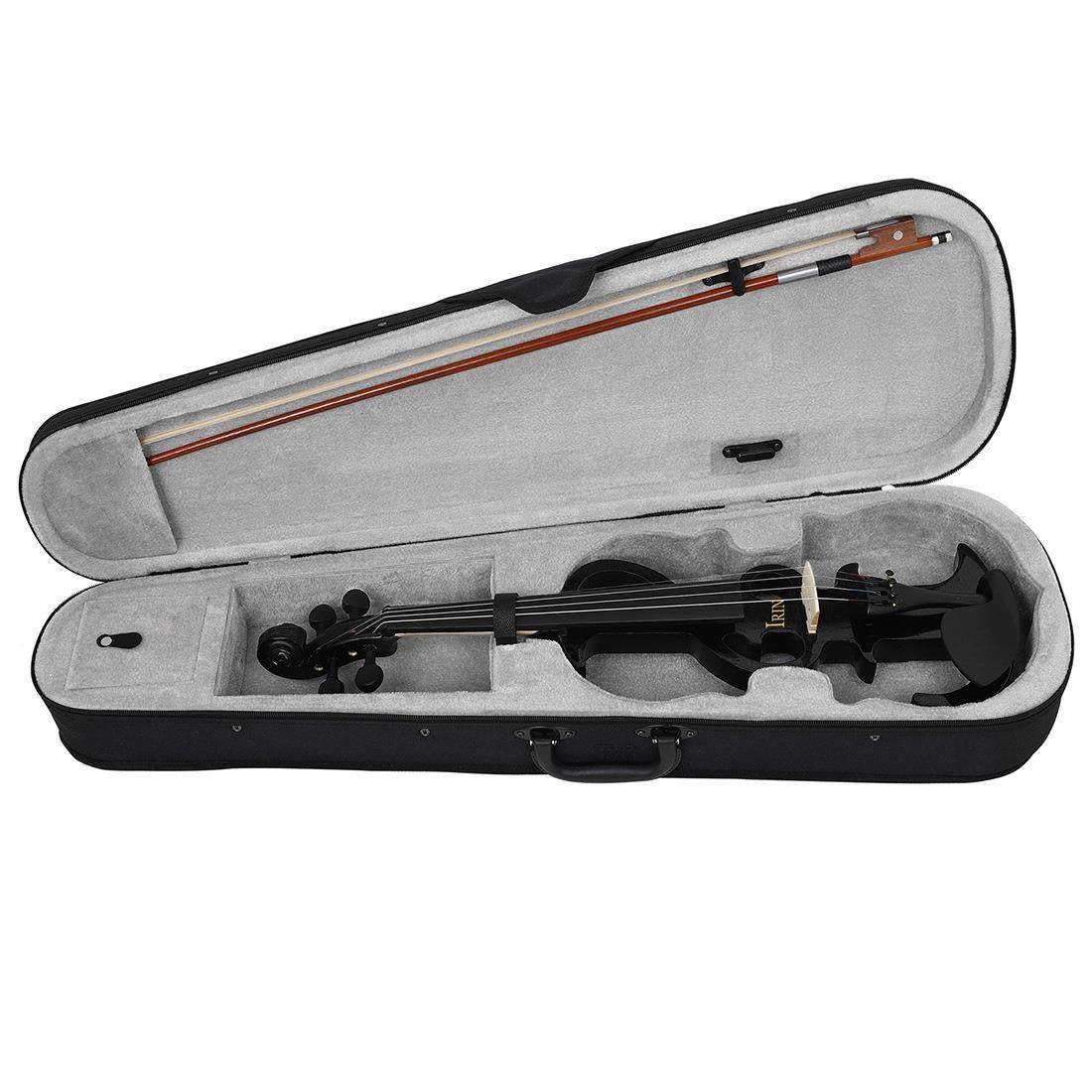 款黑色电子电小提琴初学者演奏声提琴乐器厂家全新套配小置