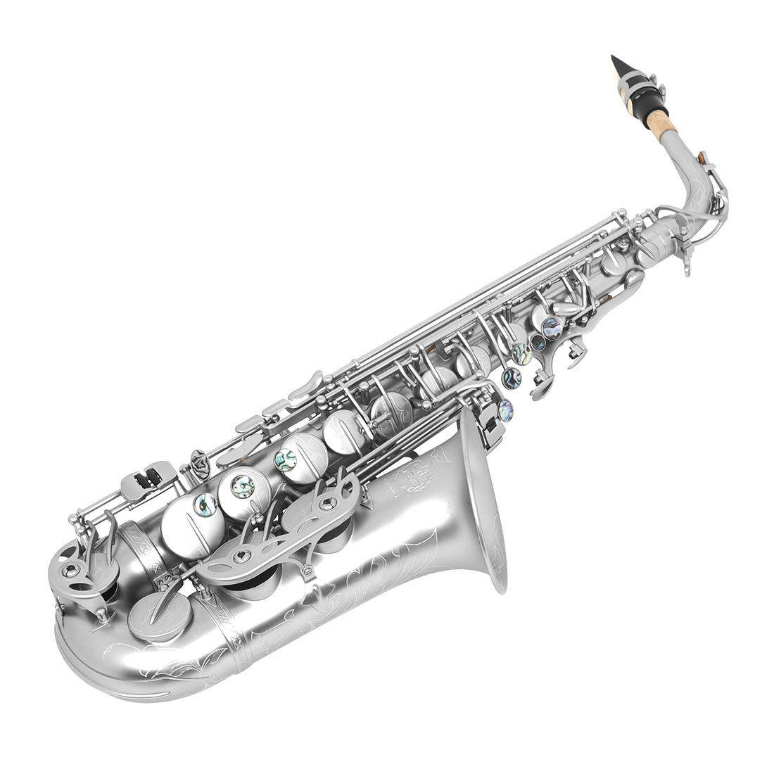 中音降E调VKO萨克斯磨银萨克斯风管器省力好学吹初砂者演乐奏