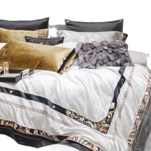 4支端奢高华ZAJS2025重工绣真1丝缎宫廷风四件套长绒棉多件套0床