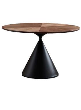 中古风实木圆形餐桌家简用户型圆桌法式复古子约桌子餐桌小CT-281