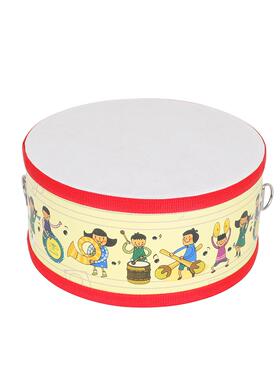 奥尔夫儿童小战款鼓XDX双鼓趣味黄色小面人卡图案宝贝启蒙益智玩