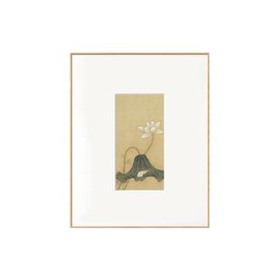 鸟册新中式厅餐荷花装饰画工笔QZ202208画面摆画桌中古风花花卉茶