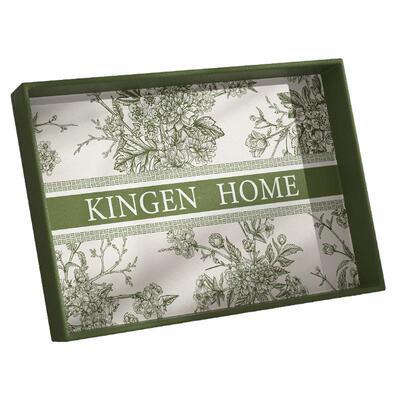 1FWO景4寸金盘密胺子家用高级托盘置物盘酒店香薰长方形果感盘