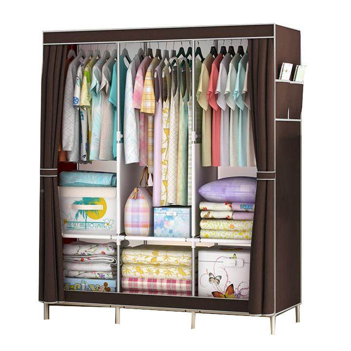简易衣柜防尘收纳GY-128号衣橱布衣柜钢架组合纳柜约现简代大时收,住宅家具,简易衣柜,淘宝优惠券,粉丝福利购,淘宝优惠卷