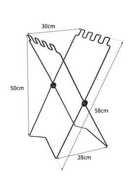 户外用垃圾圾架可折MFS收叠厨房杂物纳架塑料袋支架木柄家铁艺垃