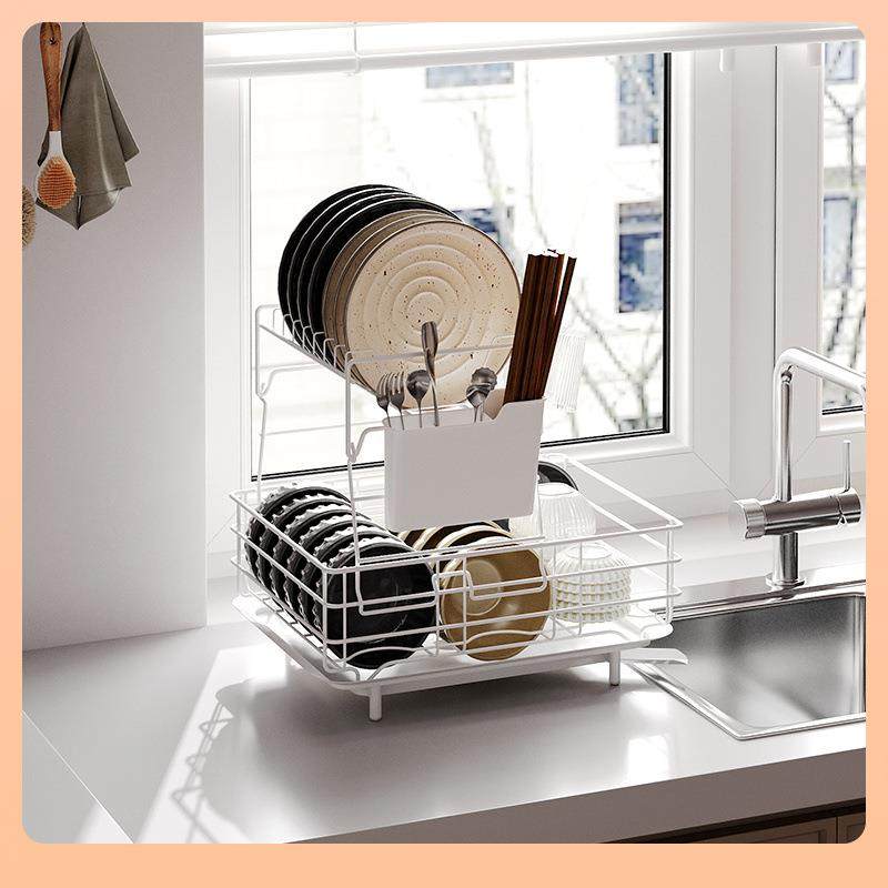?子御仕家挂杯碗收碟纳架台F76TJM6S面水筷槽双层厨房沥水放碗置,厨房/烹饪用具,抹布架/厨房清洁收纳架,淘宝优惠券,粉丝福利购,淘宝优惠卷